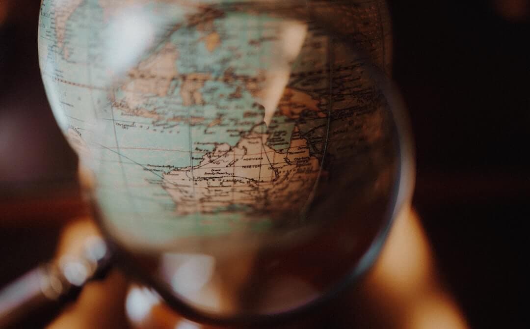 Magnifying glass identifying people