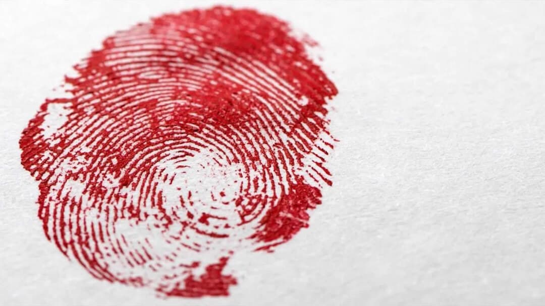 Bloody fingerprint