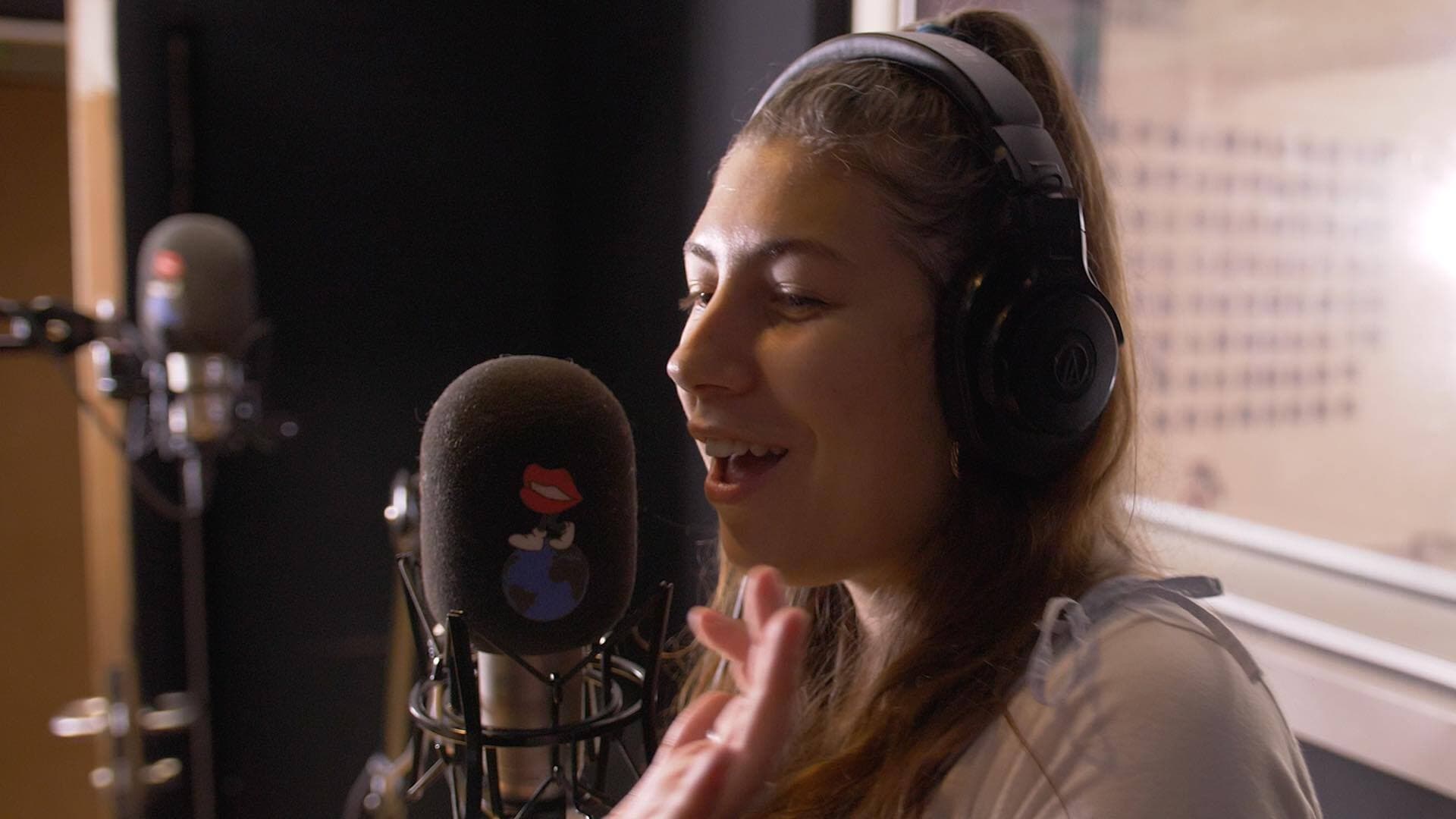 Foundation FM co-founder Frankie Wells behind the mic.