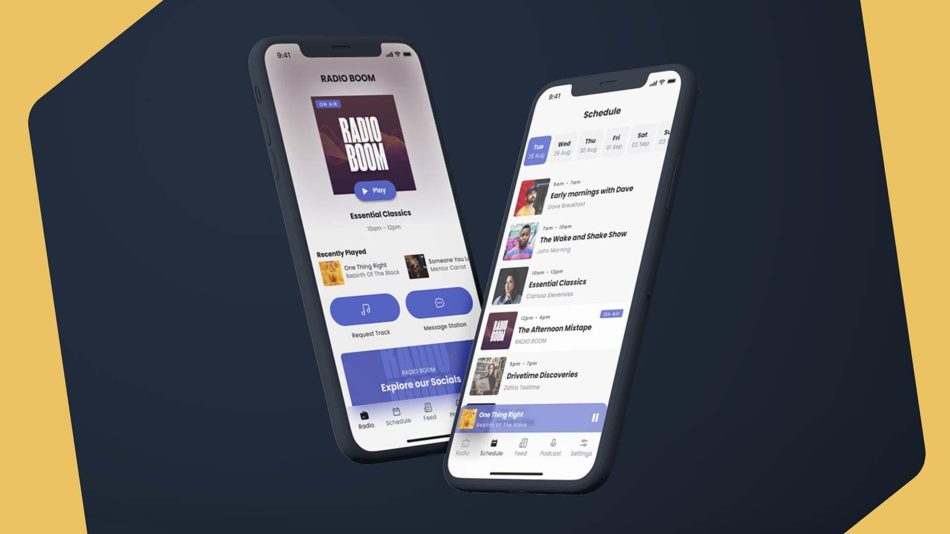 Make radio app header
