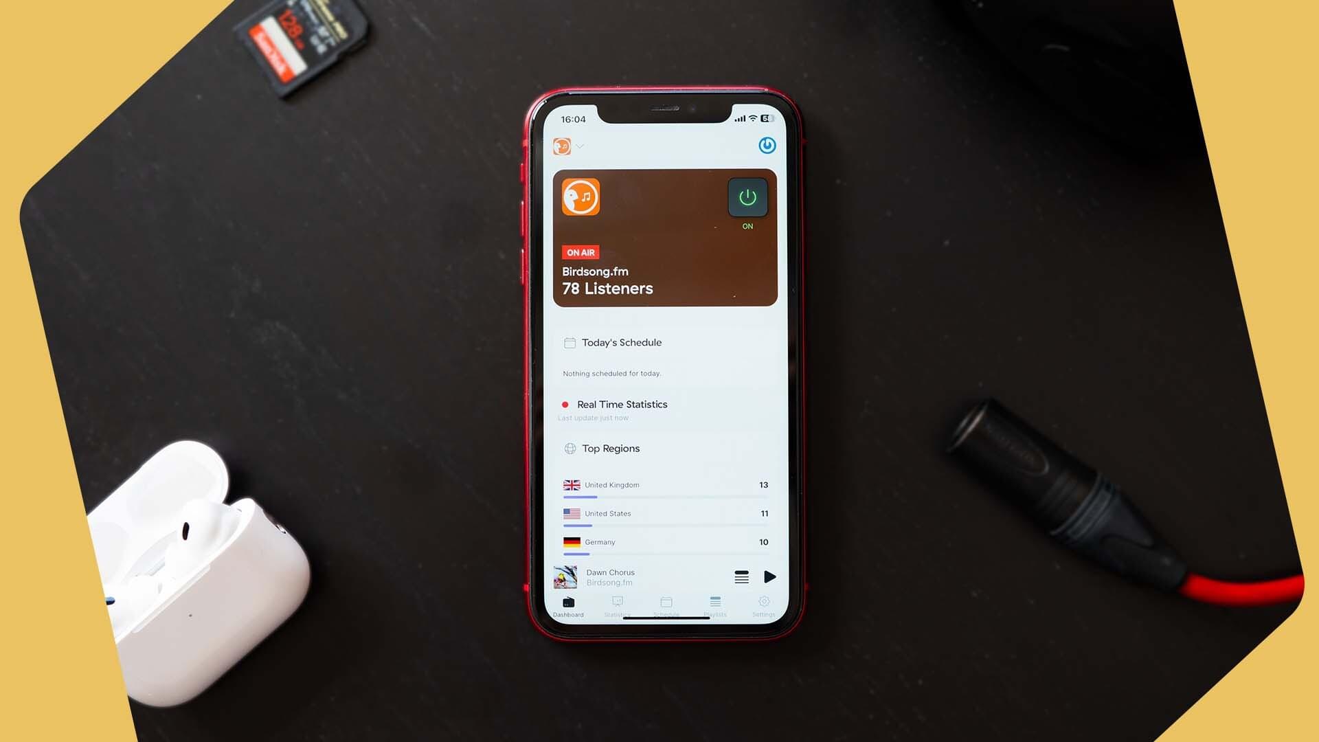 New studio mobile app header