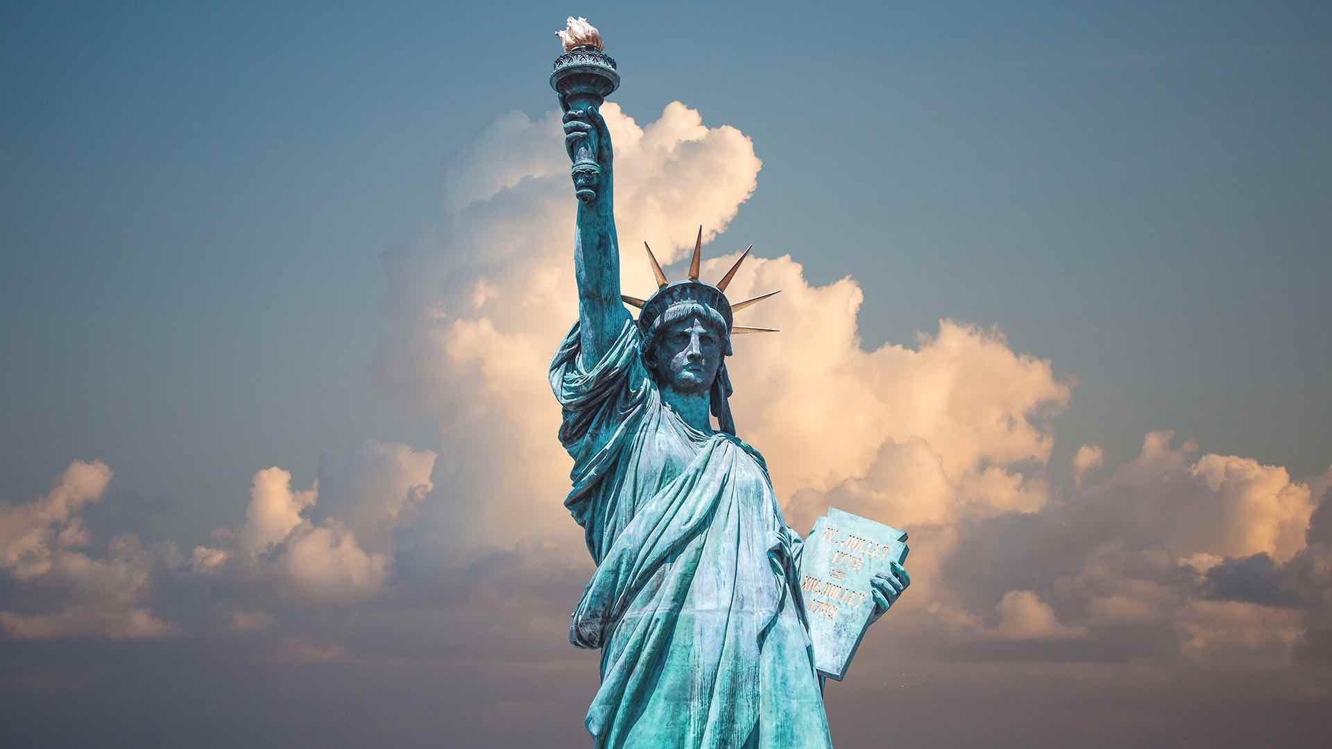 The Statue of Liberty.