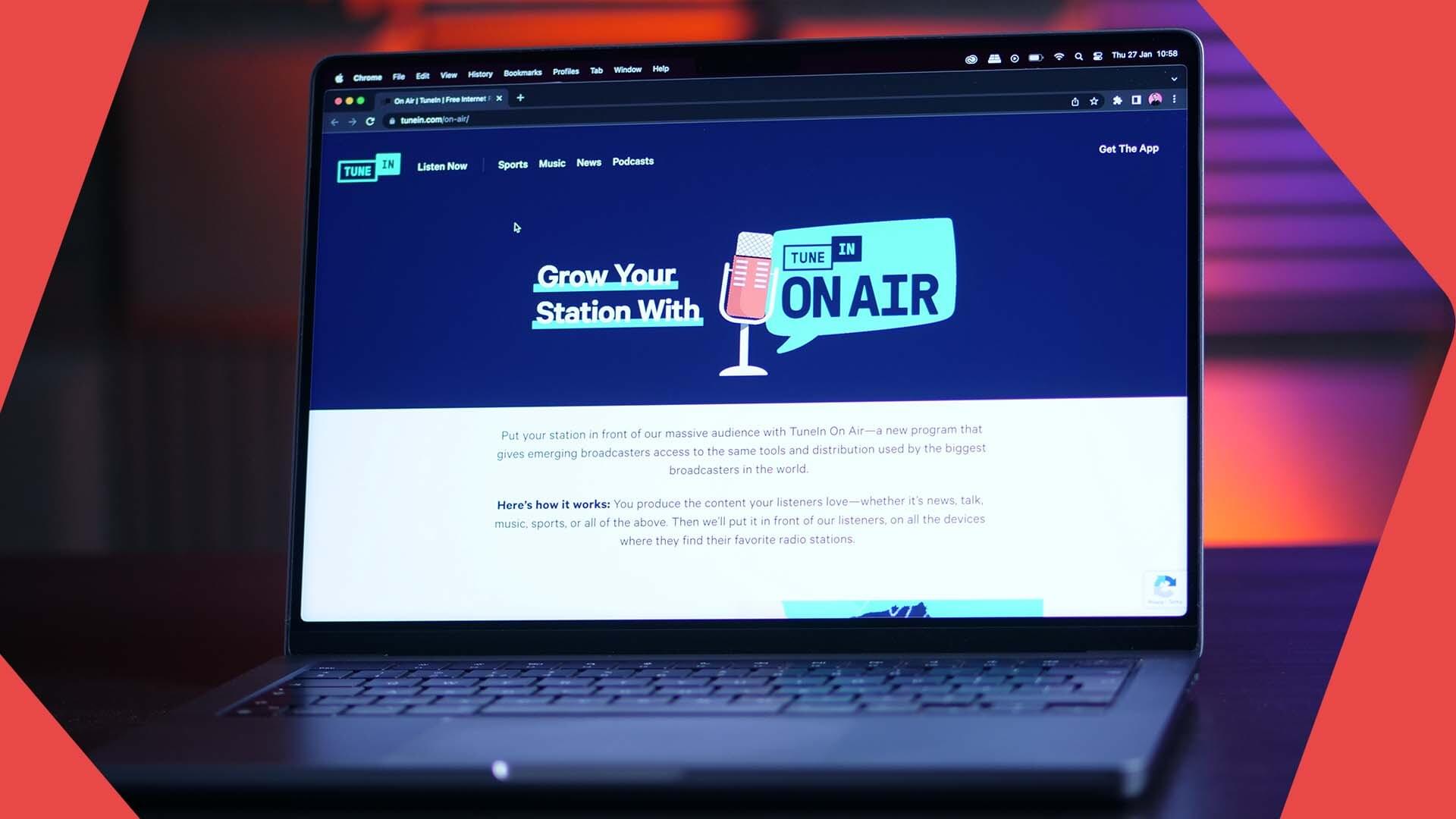 Tune In On Air Header