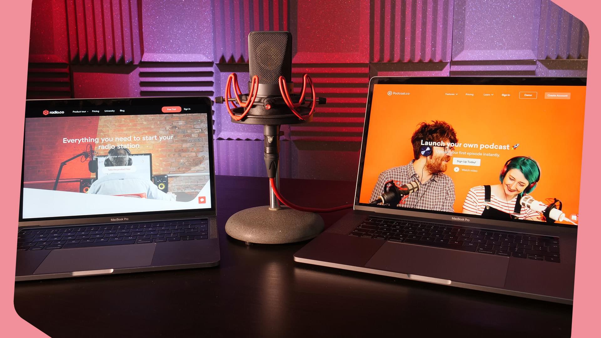 Turn Your Radio Shows Into Podcast Pink Header