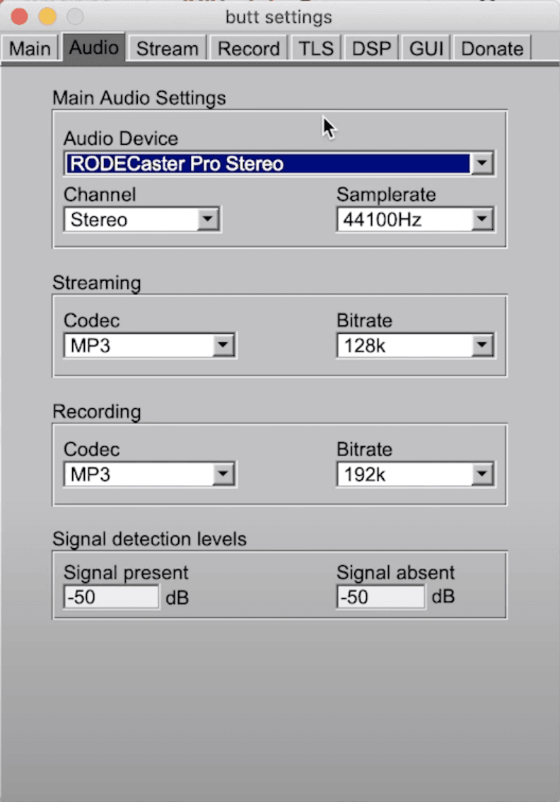 How to Broadcast Live Radio with the Rodecaster Pro Butt Audio Settings