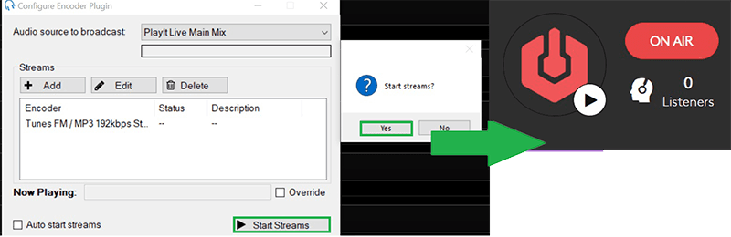 Streaming from PlayIt Live to Radio.co.